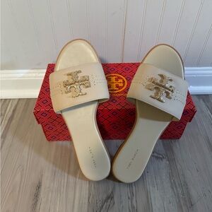 Tory Burch Dulce De Leche w/ Gild Crystals Sandal/Slide